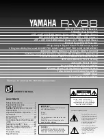 Yamaha R-V98 Owner'S Manual preview