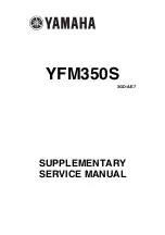 Yamaha Raptor YFM350S Service Manual preview