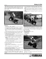 Предварительный просмотр 20 страницы Yamaha Raptor Course Manual