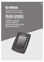 Yamaha RAV-2000 Owner'S Manual preview