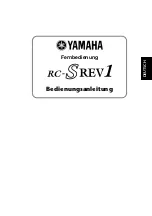 Предварительный просмотр 26 страницы Yamaha RC-SREV1 Owner'S Manual