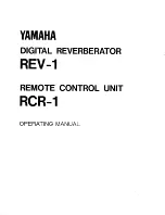 Yamaha RCR-1 Operating Manual предпросмотр