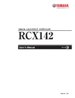 Preview for 1 page of Yamaha RCX142 User Manual