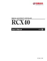 Preview for 1 page of Yamaha RCX40 User Manual