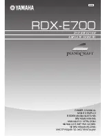 Yamaha RDX-E700 Owner'S Manual preview