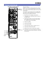 Preview for 6 page of Yamaha Remote Control User Manual