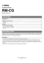 Preview for 1 page of Yamaha RM-CG Reference Manual