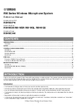 Yamaha RM Series Manual preview