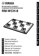 Yamaha RM-WCH-8 Owner'S Manual preview