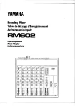 Yamaha RM602 Operating Manual preview