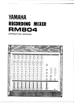 Yamaha RM804 Operation Manual preview