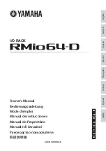 Предварительный просмотр 1 страницы Yamaha RMio64-D Owner'S Manual