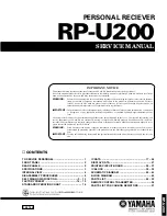 Yamaha RP-U200 Service Manual preview