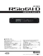 Yamaha RSio64-D Service Manual preview