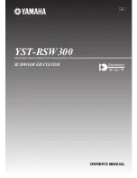 Yamaha RSW300 - YST Subwoofer Owner'S Manual preview