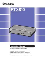 Yamaha RTX810 Instruction Manual preview