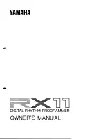 Preview for 1 page of Yamaha RX-11 Owner'S Manual