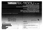 Yamaha RX-1100 Owner'S Manual предпросмотр