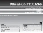 Yamaha RX-1130 RS Manual preview