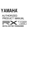Preview for 1 page of Yamaha RX-15 Authorized Product Manual