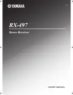 Yamaha RX 497 - AV Receiver Owner'S Manual предпросмотр