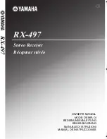 Yamaha RX-497 Owner'S Manual preview