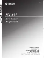 Preview for 2 page of Yamaha RX-497 Owner'S Manual