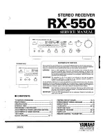 Yamaha RX-550 Service Manual preview