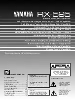 Предварительный просмотр 1 страницы Yamaha RX-595 Owner'S Manual