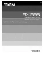 Yamaha RX-596 Owner'S Manual preview