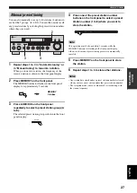 Предварительный просмотр 29 страницы Yamaha RX-797 Owner'S Manual