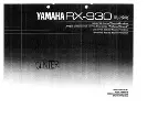 Preview for 1 page of Yamaha RX-930 Owner'S Manual