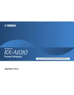 Preview for 1 page of Yamaha RX-A1010 Owner'S Manual