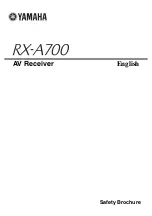 Preview for 139 page of Yamaha RX-A700 Owner'S Manual