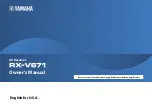 Yamaha RX-A710 Owner'S Manual preview