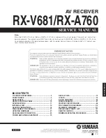 Preview for 1 page of Yamaha RX-A760 Service Manual