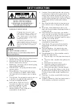 Предварительный просмотр 2 страницы Yamaha RX-A800BL Owner'S Manual