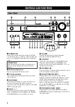 Предварительный просмотр 8 страницы Yamaha RX-A800BL Owner'S Manual