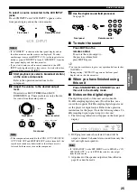 Предварительный просмотр 29 страницы Yamaha RX-A800BL Owner'S Manual