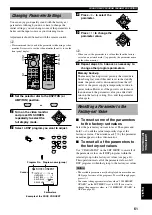 Предварительный просмотр 65 страницы Yamaha RX-A800BL Owner'S Manual