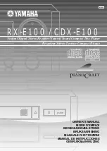 Предварительный просмотр 1 страницы Yamaha RX-E100RDS Owner'S Manual