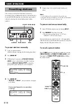 Предварительный просмотр 12 страницы Yamaha RX-E100RDS Owner'S Manual