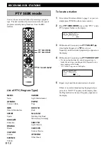 Preview for 14 page of Yamaha RX-E100RDS Owner'S Manual