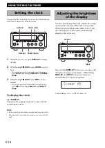 Предварительный просмотр 16 страницы Yamaha RX-E100RDS Owner'S Manual