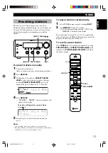 Предварительный просмотр 13 страницы Yamaha RX-E400 Owner'S Manual