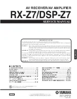 Yamaha RX RX-Z7 Service Manual preview