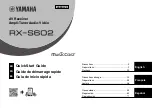 Предварительный просмотр 1 страницы Yamaha RX-S602 Quick Start Manual