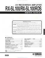 Yamaha rx-sl100 Service Manual preview