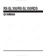 Preview for 82 page of Yamaha rx-sl100 Service Manual