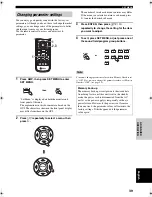 Preview for 41 page of Yamaha RX-SL100RDS Owner'S Manual